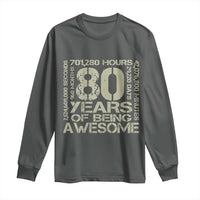 80th Milestone Birthday Long Sleeve Shirt 80 Years Of Being Awesome