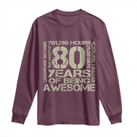 80th Milestone Birthday Long Sleeve Shirt 80 Years Of Being Awesome