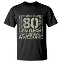 80th Milestone Birthday T Shirt 80 Years Of Being Awesome
