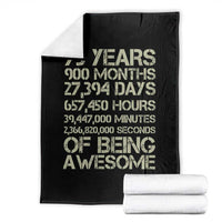 Vintage 75th Milestone Birthday Throw Blanket 75 Years Of Being Awesome
