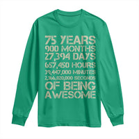 Vintage 75th Milestone Birthday Long Sleeve Shirt 75 Years Of Being Awesome
