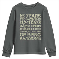 65th Milestone Birthday Gift Youth Sweatshirt 65 Years Of Being Awesome