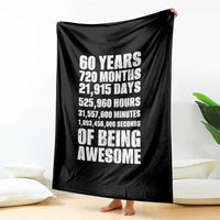 Cheers To 60 Years Birthday Throw Blanket Sixty Years Of Awesome