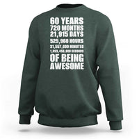 Cheers To 60 Years Birthday Sweatshirt Sixty Years Of Awesome