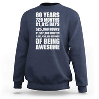 Cheers To 60 Years Birthday Sweatshirt Sixty Years Of Awesome