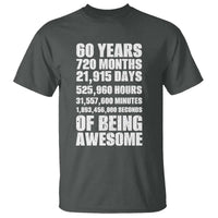 Cheers To 60 Years Birthday T Shirt Sixty Years Of Awesome