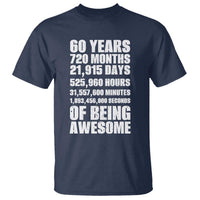 Cheers To 60 Years Birthday T Shirt Sixty Years Of Awesome