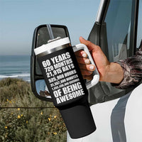 Cheers To 60 Years Birthday Tumbler With Handle Sixty Years Of Awesome