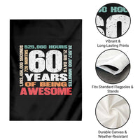Retro 60 Years Of Being Awesome Garden Flag 60th Birthday Gift Idea
