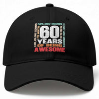 Retro 60 Years Of Being Awesome Baseball Cap 60th Birthday Gift Idea