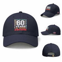 Retro 60 Years Of Being Awesome Baseball Cap 60th Birthday Gift Idea