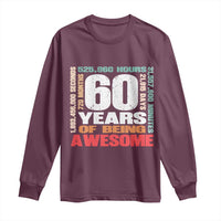 Retro 60 Years Of Being Awesome Long Sleeve Shirt 60th Birthday Gift Idea