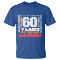 Retro 60 Years Of Being Awesome T Shirt 60th Birthday Gift Idea