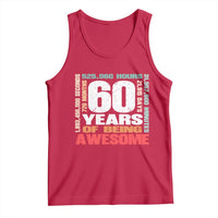 Retro 60 Years Of Being Awesome Tank Top 60th Birthday Gift Idea