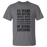 55th Milestone Birthday T Shirt 55 Years Of Being Awesome Graphic