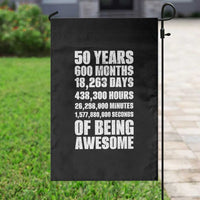 50 Years Of Being Awesome Garden Flag 50th Birthday Gift Idea