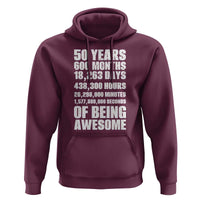 50 Years Of Being Awesome Hoodie 50th Birthday Gift Idea