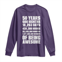 50 Years Of Being Awesome Long Sleeve Shirt 50th Birthday Gift Idea