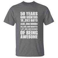 50 Years Of Being Awesome T Shirt 50th Birthday Gift Idea