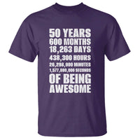 50 Years Of Being Awesome T Shirt 50th Birthday Gift Idea