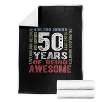 Vintage 50 Years Of Being Awesome Throw Blanket 50th Birthday Legend Gift Idea