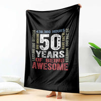Vintage 50 Years Of Being Awesome Throw Blanket 50th Birthday Legend Gift Idea