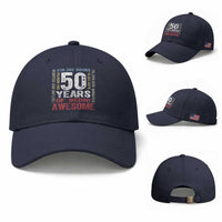Vintage 50 Years Of Being Awesome Baseball Cap 50th Birthday Legend Gift Idea