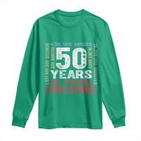 Vintage 50 Years Of Being Awesome Long Sleeve Shirt 50th Birthday Legend Gift Idea