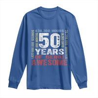 Vintage 50 Years Of Being Awesome Long Sleeve Shirt 50th Birthday Legend Gift Idea