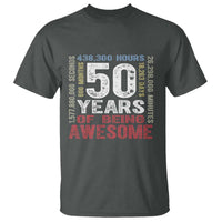 Vintage 50 Years Of Being Awesome T Shirt 50th Birthday Legend Gift Idea