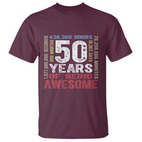 Vintage 50 Years Of Being Awesome T Shirt 50th Birthday Legend Gift Idea