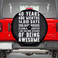40 Years of Being Awesome Spare Tire Cover Vintage 1986 Fortieth Birthday Graphic