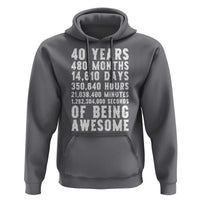 40 Years of Being Awesome Hoodie Vintage 1986 Fortieth Birthday Graphic