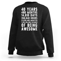 40 Years of Being Awesome Sweatshirt Vintage 1986 Fortieth Birthday Graphic