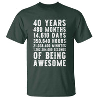 40 Years of Being Awesome T Shirt Vintage 1986 Fortieth Birthday Graphic
