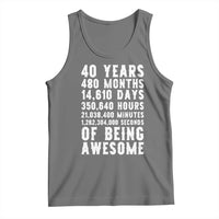 40 Years of Being Awesome Tank Top Vintage 1986 Fortieth Birthday Graphic