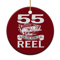 Still Keeping It Reel At 55 Ceramic Ornament Fisherman Birthday Gift