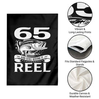Still Keeping It Reel At 65 Garden Flag Fisherman Birthday Gift
