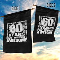 60th Milestone Birthday Gift Garden Flag 60 Years Of Being Awesome