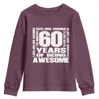 60th Milestone Birthday Gift Youth Sweatshirt 60 Years Of Being Awesome