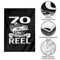 Still Keeping It Reel At 70 Garden Flag Fisherman Birthday Gift