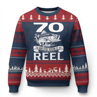 Still Keeping It Reel At 70 Ugly Christmas Sweater Fisherman Birthday Gift