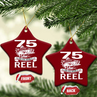 Still Keeping It Reel At 75 Ceramic Ornament Fisherman Birthday Gift