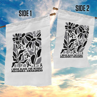 Melanoma Awareness Garden Flag I Wear Black For Myself Skin Cancer Survivor