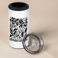 Melanoma Awareness 4 in 1 Can Cooler Tumbler I Wear Black For Myself Skin Cancer Survivor