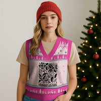 Melanoma Awareness V-Neck Knit Sweater Vest I Wear Black For Myself Skin Cancer Survivor