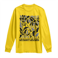 Melanoma Awareness Long Sleeve Shirt I Wear Black For Myself Skin Cancer Survivor