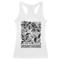Melanoma Awareness Racerback Tank Top I Wear Black For Myself Skin Cancer Survivor