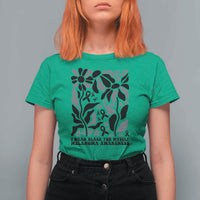 Melanoma Awareness T Shirt For Women I Wear Black For Myself Skin Cancer Survivor