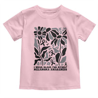 Melanoma Awareness Toddler T Shirt I Wear Black For Myself Skin Cancer Survivor